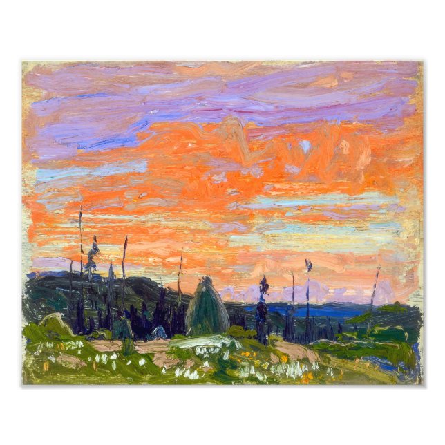 Vår solnedgång, Algonquin Park | Tom Thomson | Fototryck (Framsidan)