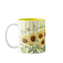 Var Solsken Solrosor och Ränder Kaffemugg