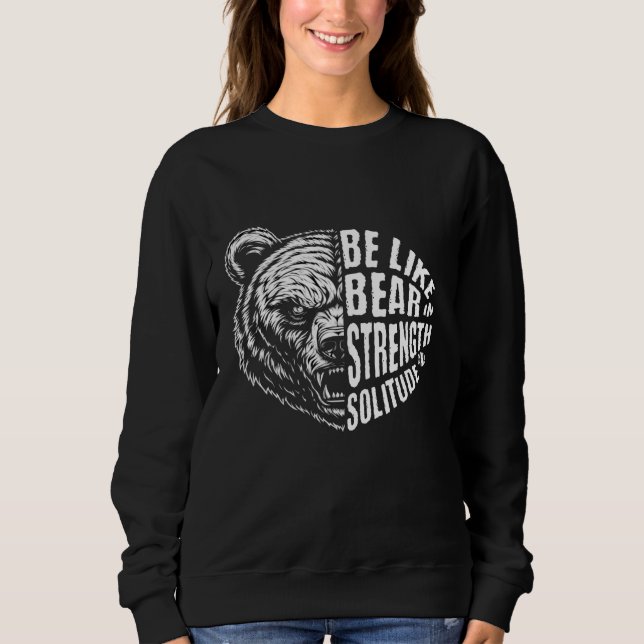 Var som björn i styrka och styrka t shirt (Framsida)