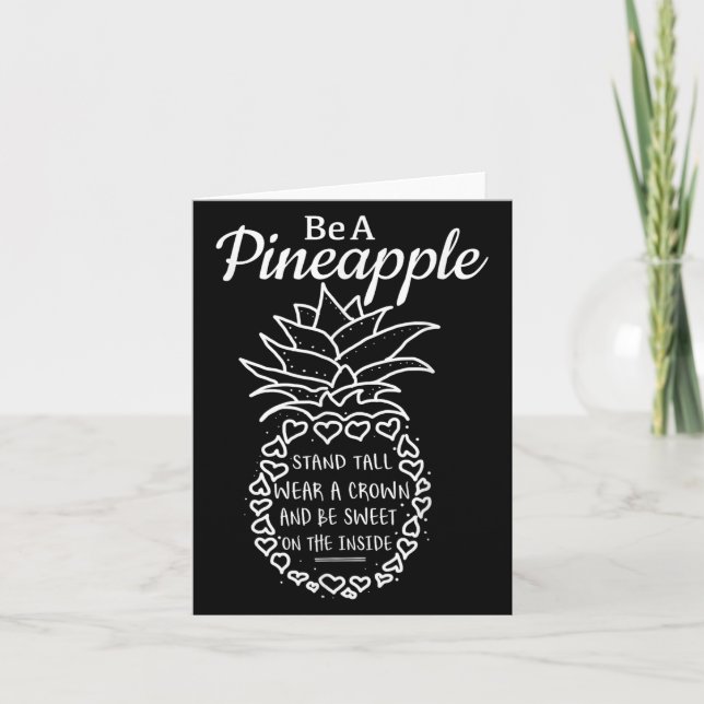 Var som en ananas-Roligt, citattecken Kort (Framsida)