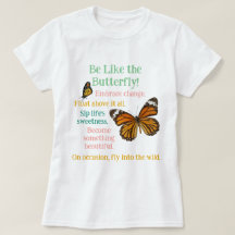 Var som en Butterfly Monarch-version T-Shirt