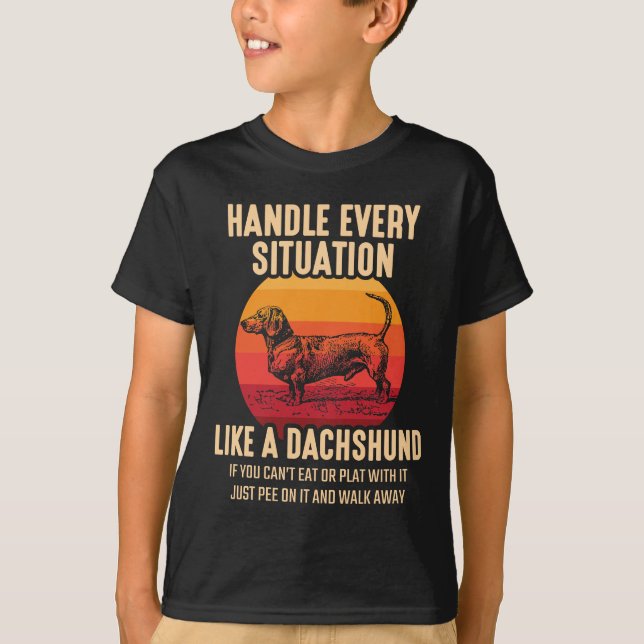 Var som en Dachshund Sarcastic Wiener Hundägare T Shirt (Framsida)