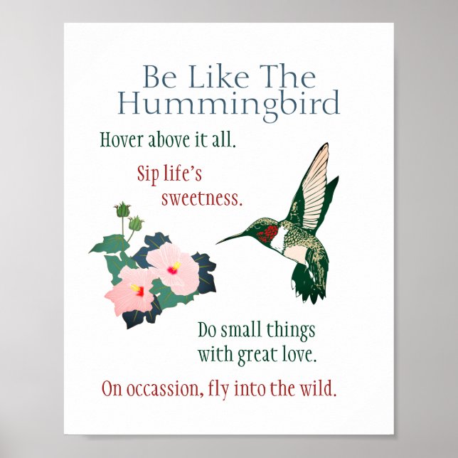 Var som en Hummingbird Poster (Framsidan)