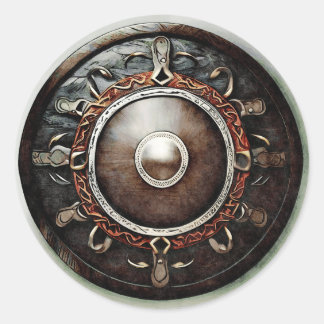Var som en Viking-sköld, stadig och obrytbar Runt Klistermärke