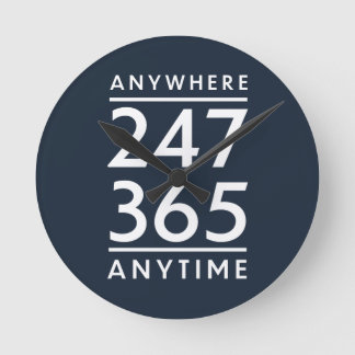 Var som helst, när som helst rund klocka