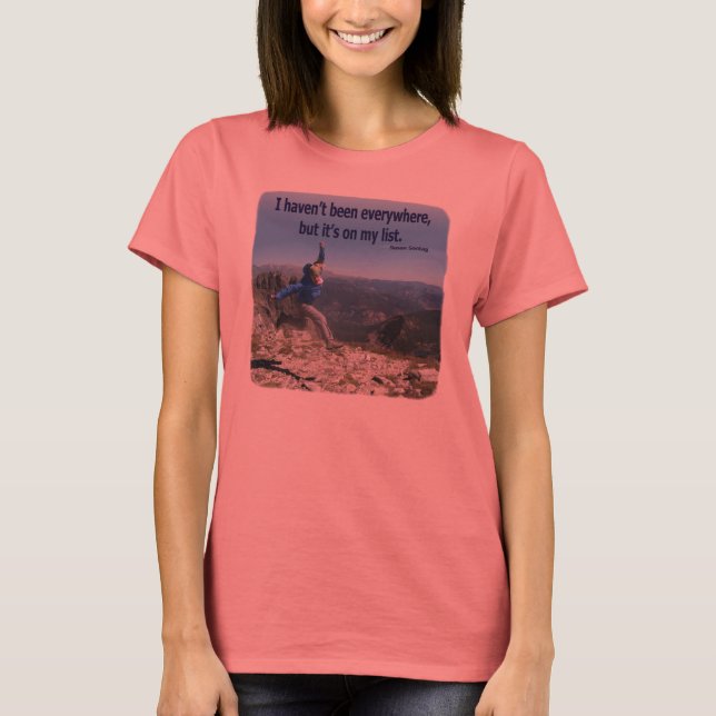 Var som helst på min lista t-shirt (Framsida)