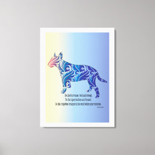 Var som orkan och tiger BULL TERRIER art Canvastryck