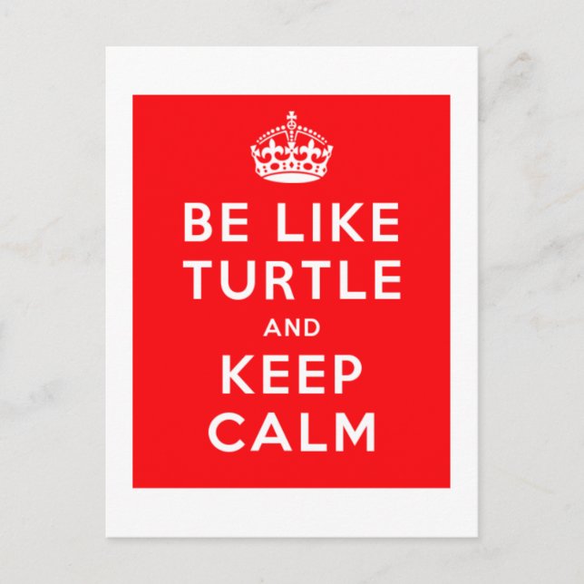 Var som SKÖLDPADDA och BEHÅLLA KALLA röda citat Vykort (Framsida)