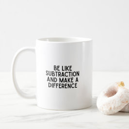 Var som subtraktion.. lustig matematikoffert. kaffemugg