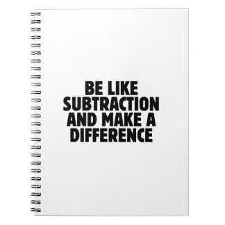 Var som subtraktion... rolig matte-citat anteckningsbok