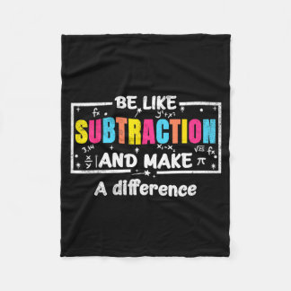 Var som subtraktion Roligt matte citat Lärare Stud Fleecefilt