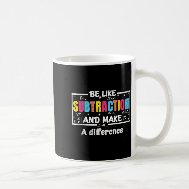 Var som subtraktion Roligt matte-citat Lärarstuden Kaffemugg (Höger)