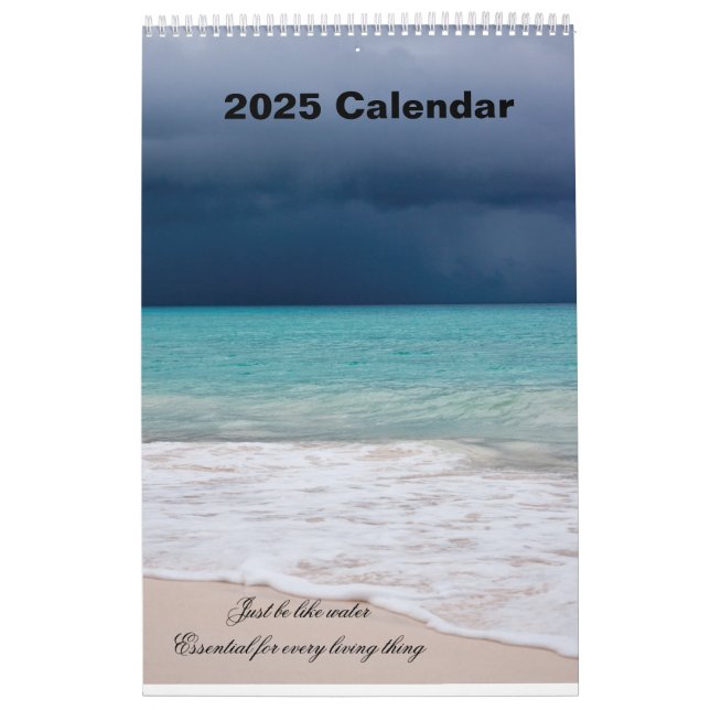 Var som vatten strand älskare 2025 kalender (Omslag)