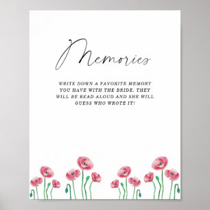 Vår sommar blomster minnen med bruden poster