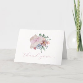 Vår sommar-Blomsterträdgård, babyskor Tack Kort