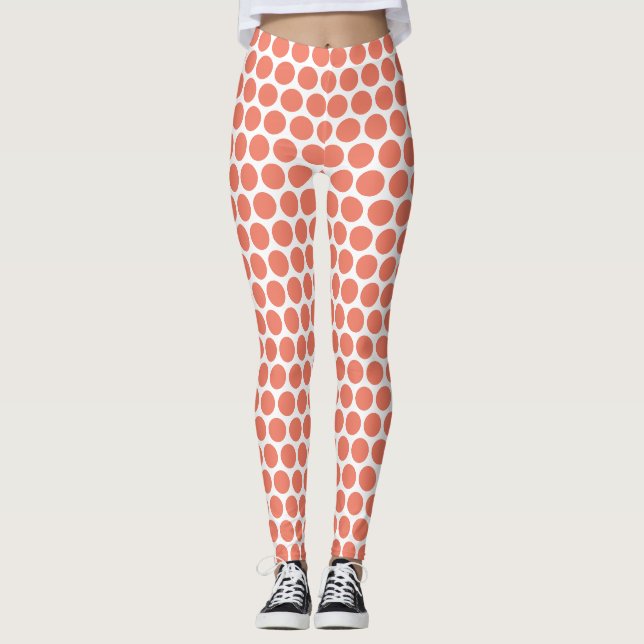 Vår Sommar Färg Peach-Rosa Leggings (Framsida)