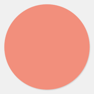 Vår Sommar Färg Peach-Rosa Runt Klistermärke
