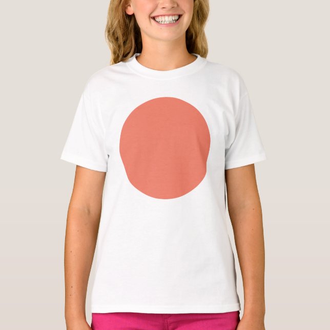 Vår Sommar Färg Peach-Rosa T Shirt (Framsida)
