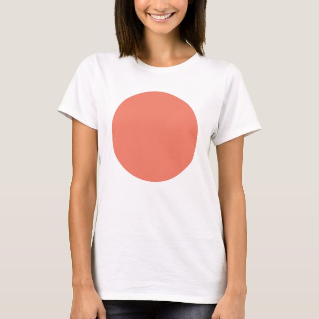 Vår Sommar Färg Peach-Rosa T Shirt (Framsida)