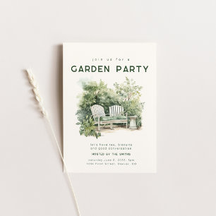 Vår Sommar Garden Party Inbjudan