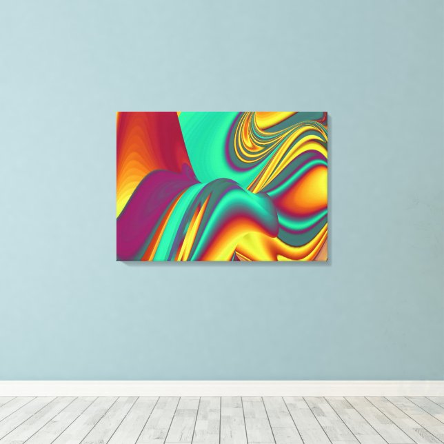 Vår Sommar Höst Blommor Magi Canvastryck (Insitu (trägolv))