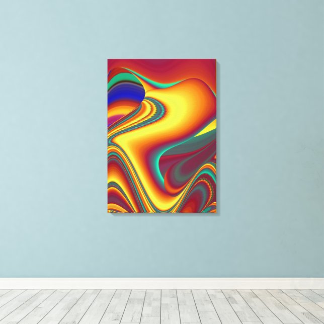 Vår Sommar Höst Blommor Magi Canvastryck (Insitu (trägolv))