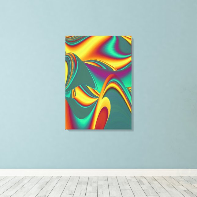 Vår Sommar Höst Blommor Magi Canvastryck (Insitu (trägolv))