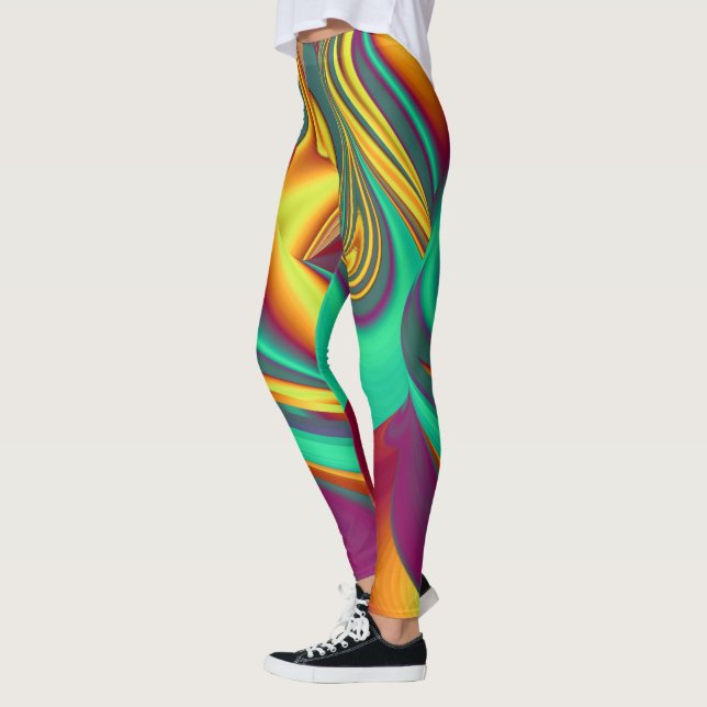 Vår Sommar Höst Blommor Magi Leggings (Vänster)