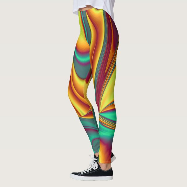 Vår Sommar Höst Blommor Magi Leggings (Vänster)