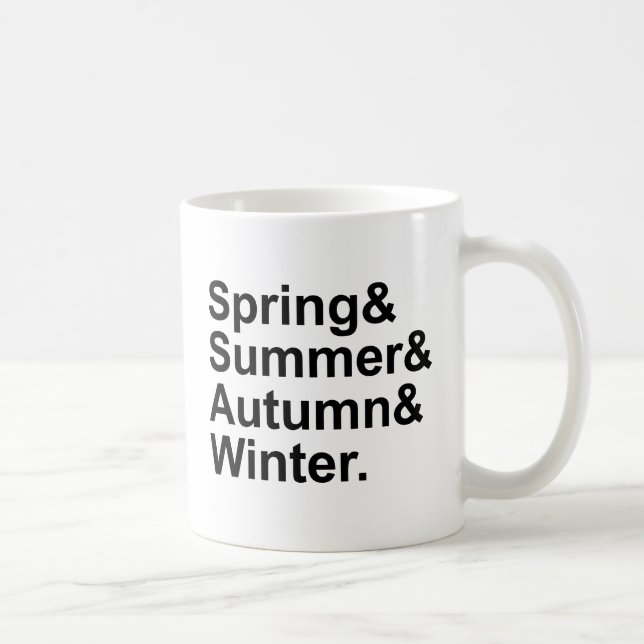 Vår Sommar Höst Vinter | Fyra Årstider Kaffemugg (Höger)