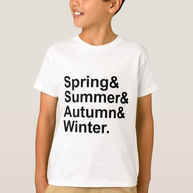Vår Sommar Höst Vinter | Fyra Årstider T Shirt (Framsida)