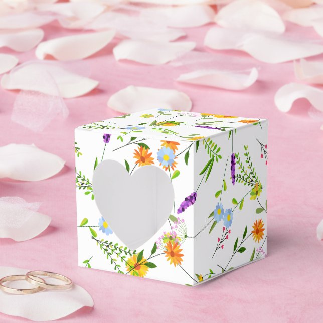 Vår sommar vilda blommor presentaskar (Bröllop)
