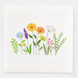 Vår sommarblommor i Vilden Pappersservett