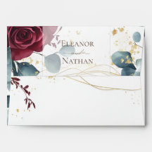 Vår sommarburgundy ro Bröllop