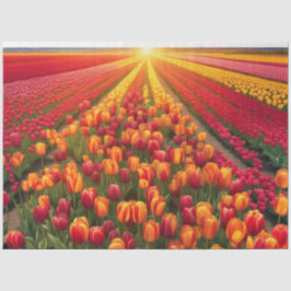 Vår Sommaren Fält i Tulips Decoupage Papper