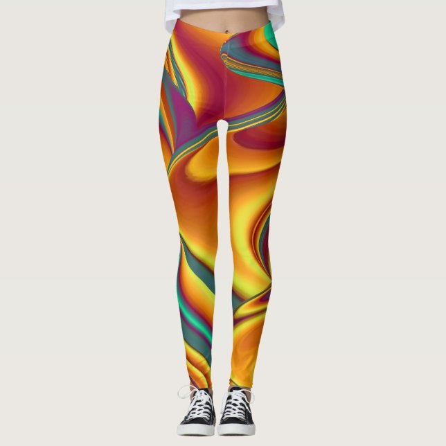 Vår sommarens höstblommor Magic Leggings (Framsida)