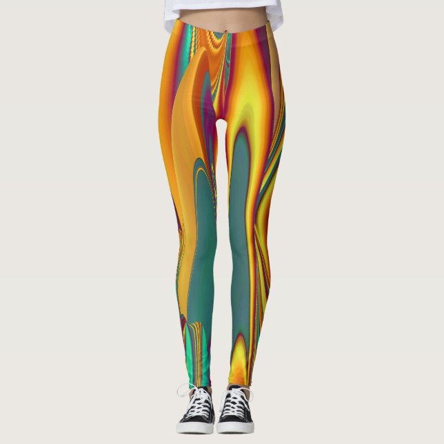 Vår sommarens höstblommor Magic Leggings (Framsida)