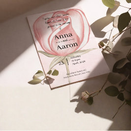 Vår Sommarnosen Rosa Trädgårdsbröllop  Inbjudningar