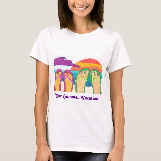 Vår sommarsemester t-shirt (Framsida)
