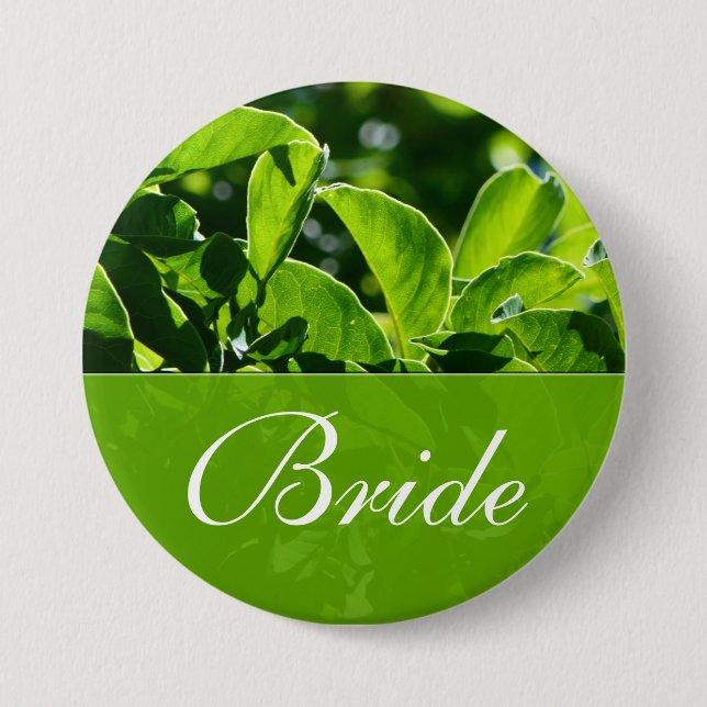 Vår, sommarstugan grönt löv bride bröllop knapp (Framsida)