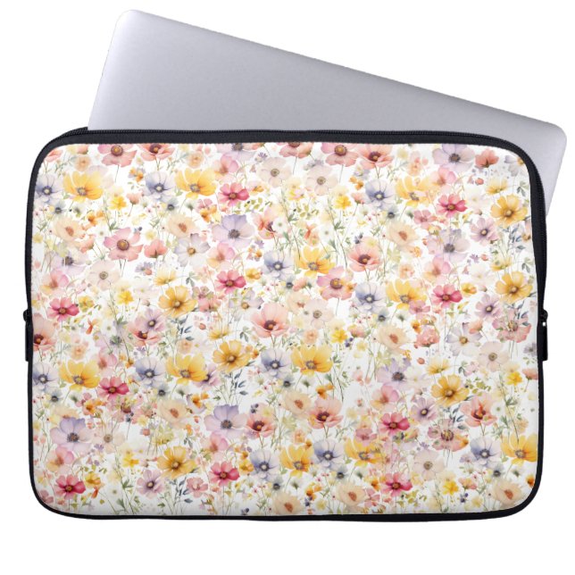 Vår sommartid blommigt laptop fodral (Framsidan)