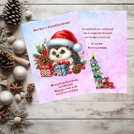 Vår sons första jul julkort