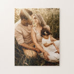 Vår söta familj Porträtt Photo 11"x14" Pussel<br><div class="desc">Lägg till ett eget foto; anpassa det storleka</div>