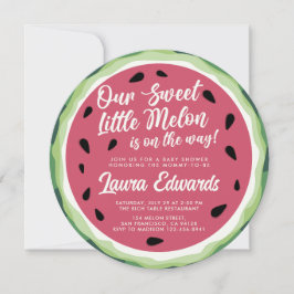 Vår söta lilla Melon-babystövel Inbjudningar