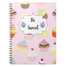 Var sötad Pastel Cupcoa Mönster Cute Cute-anteckni