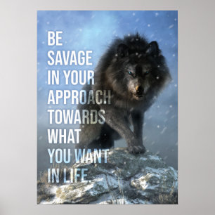 Var sparsam - Varg - Framgångsrik Poster