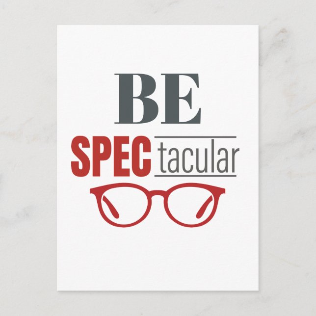 Var SpecTacular Funny Optometrist Optikervisarens  Vykort (Framsida)