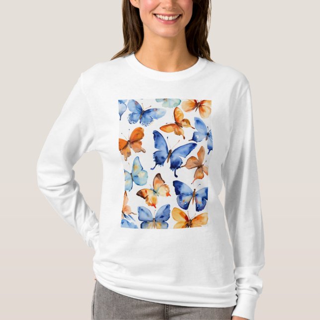 "Vår Splendor: Butterfly Womens T-shirt| T Shirt (Framsida)