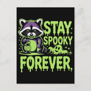 Var spöklik för alltid halloween tvättbjörn spökde helg vykort