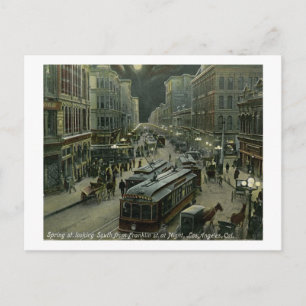 Vår St., Los Angeles, California 1908 Vintage Vykort